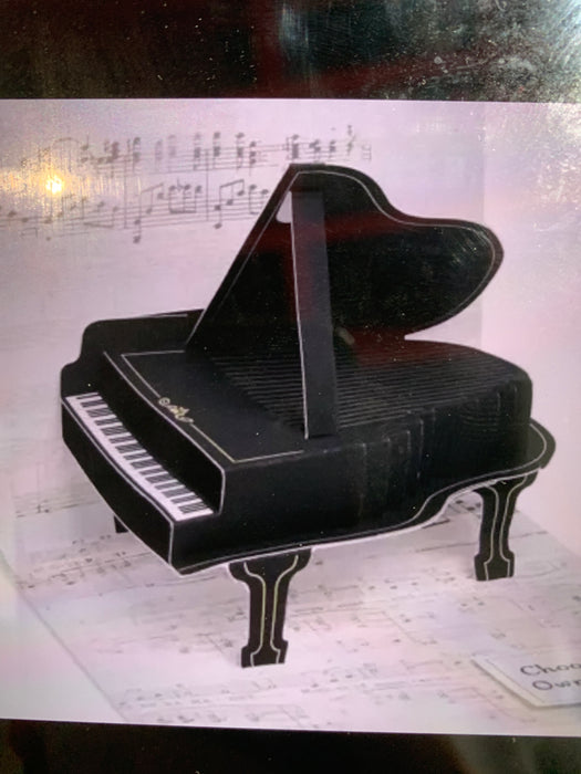 baby grand piano pop up card