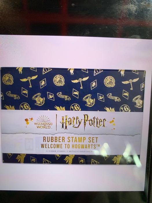 harry potter welcome to hogwarts rubber stamp set