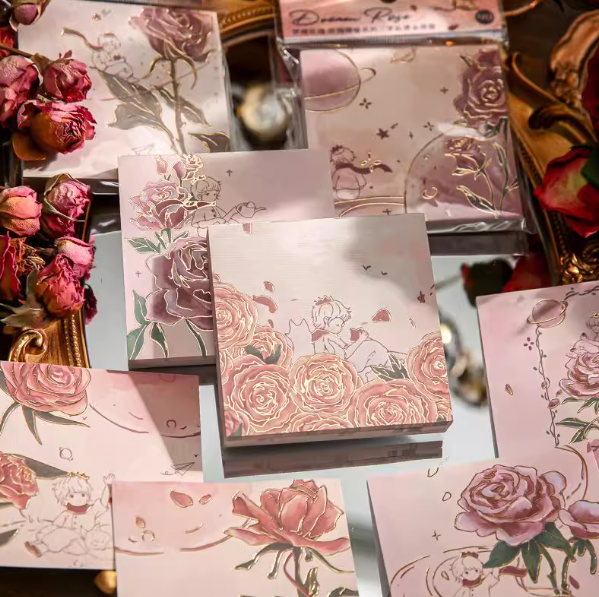 MR.PAPER Rose Themed Gilded Memo Sticks 纸先生玫瑰系列烫金便利贴