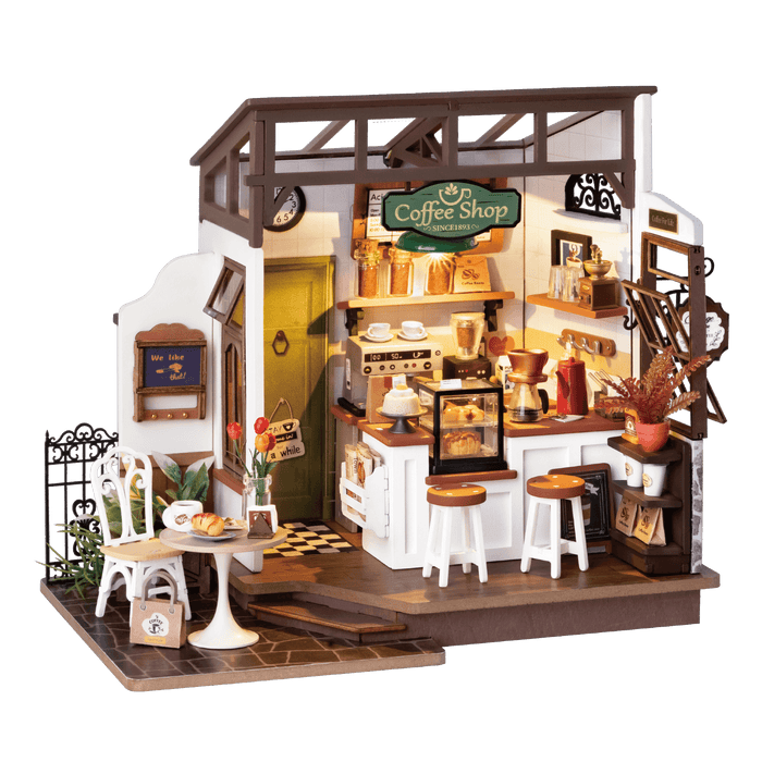 ROLIFE Slow Life Café DG162 3D Wooden Puzzle 若来DIY手工拼装模型 DG162 咖啡店