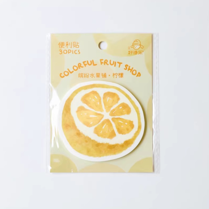 HAOSHILE Memo Sticks 30Pcs 好诗乐便利贴 缤纷水果铺系列 柠檬 30张