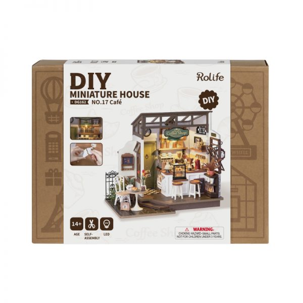 ROLIFE Slow Life Café DG162 3D Wooden Puzzle 若来DIY手工拼装模型 DG162 咖啡店