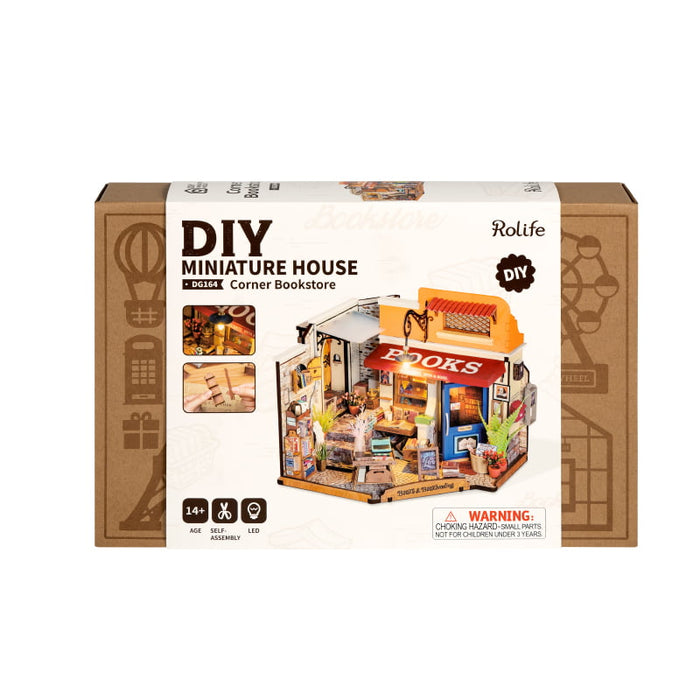 ROLIFE DIY MINIATURE HOUSE - Corner Bookstore DG164 若来DIY手工拼装模型 转角书店