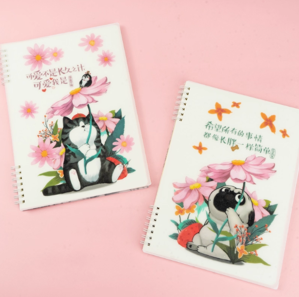 COMIX WHCP6801 PP Cover Spiral Notebook - B5 80 Pages 齐心 吾皇万睡PP面双螺旋本 B5 80张