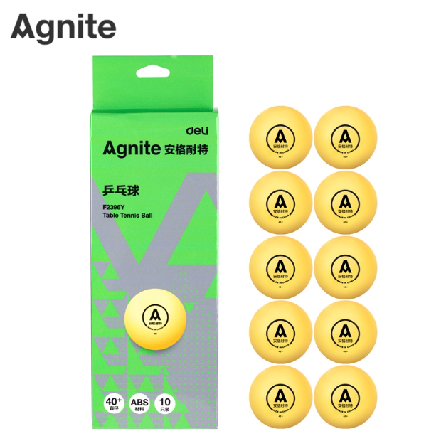 AGNITE F2396 Table Tennis Ball 10pcs 安格耐特F2396Y乒乓球 10个装