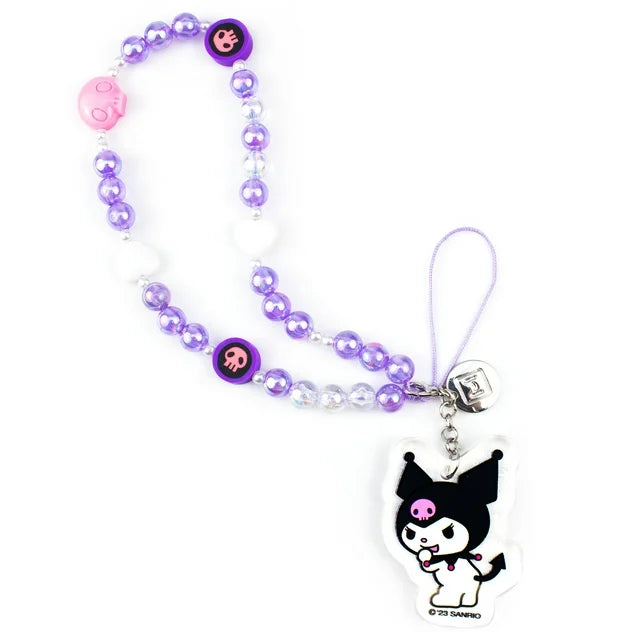 iFace Hello Kitty and Friends Beaded Wristlet Universal Phone Charm Strap - Kuromi iFace三丽鸥联名串珠手机挂绳 酷洛米
