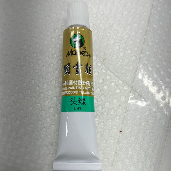 马利牌 国画颜料 头绿 单支 12ml