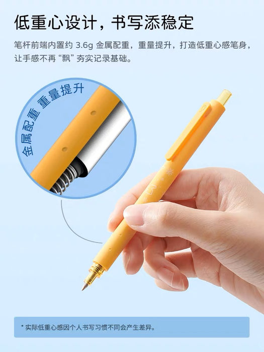 KACO Rocket Series Winter Rabbit Limited Edition Gel Ink Pens Set - 0.5mm Black Ink 3pcs KACO新款限定菁点冬季雪兔 中性笔3支装黑色水笔芯0.5按动式低重心