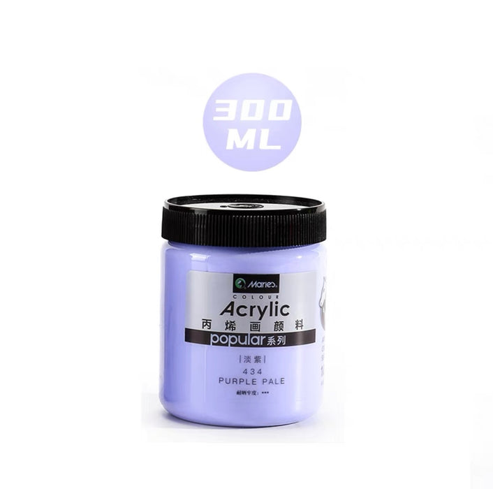 Marie’s Acrylic Color Purple Pale 434 马利丙烯颜料300ml罐装 淡紫 新包装