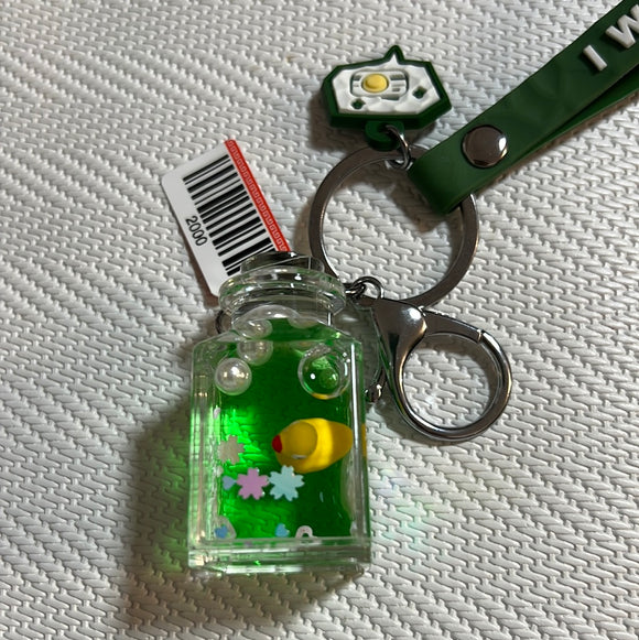 入油亚克力钥匙扣漂流瓶小黄鸭