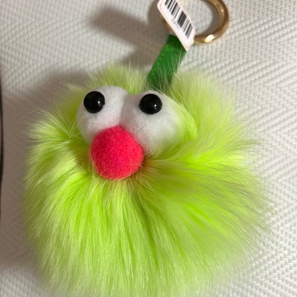 狐狸毛芝麻街挂饰荧光绿