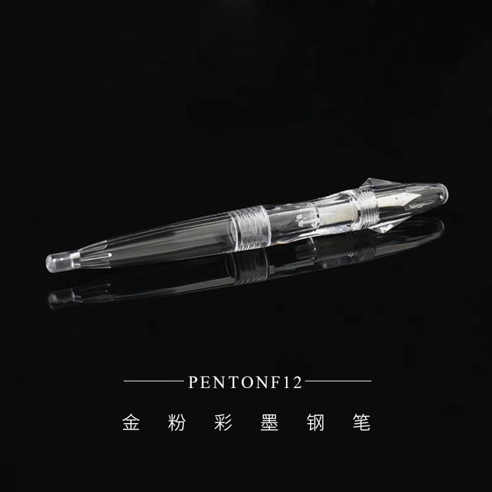 Transparent Calligraphy Pen 纯透明钢笔 笔杆灌墨 赠送18ml彩墨 F尖