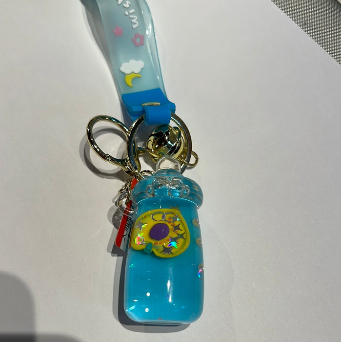 入油亚克力奶瓶蓝色
