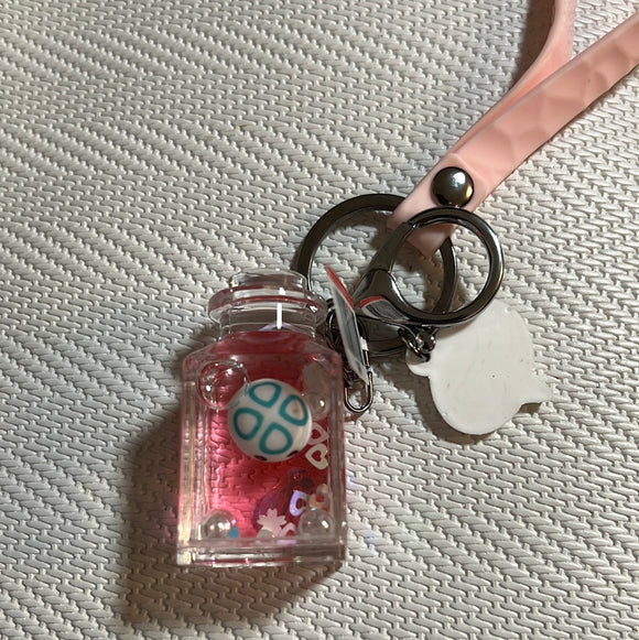 入油亚克力钥匙扣漂流瓶水母