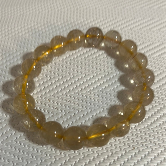 金发晶单圈手串