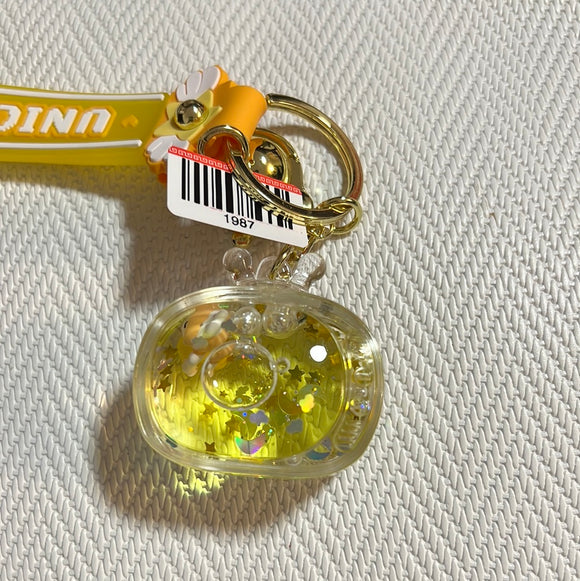 入油亚克力钥匙扣电视天使黄色