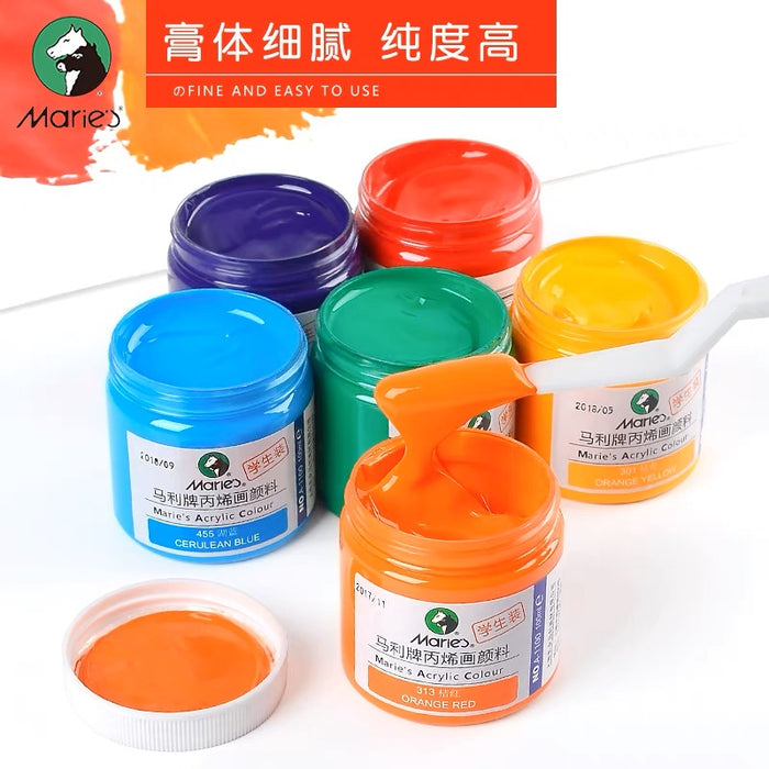 Marie’s Acrylic Color Scarlet 302 马利丙烯颜料100ml罐装 大红