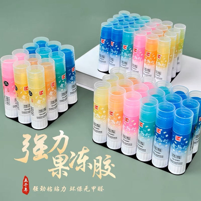 WQN Glue Stick - Random Color 9g 五千年儿童果冻胶棒固体胶棒 颜色随机 9g