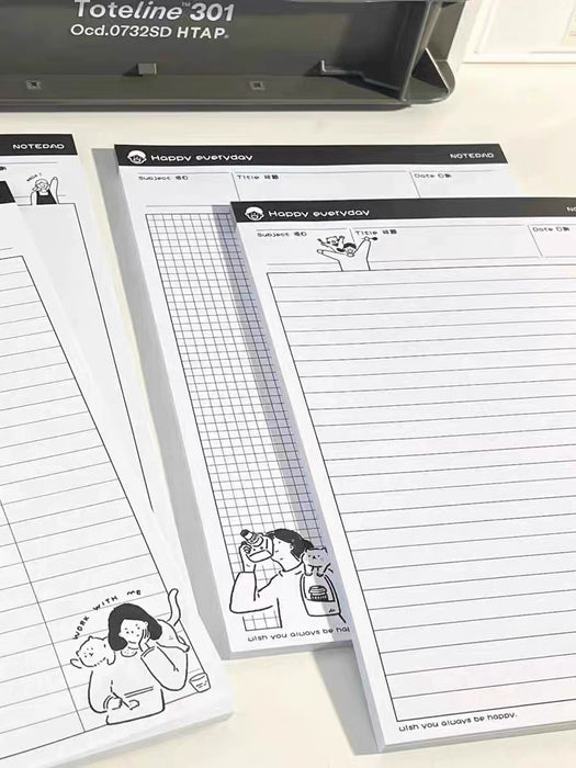 Squared Notepad - B5 格子拍纸本学生ins简约可撕 B5