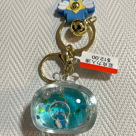 入油亚克力钥匙扣电视天使蓝色
