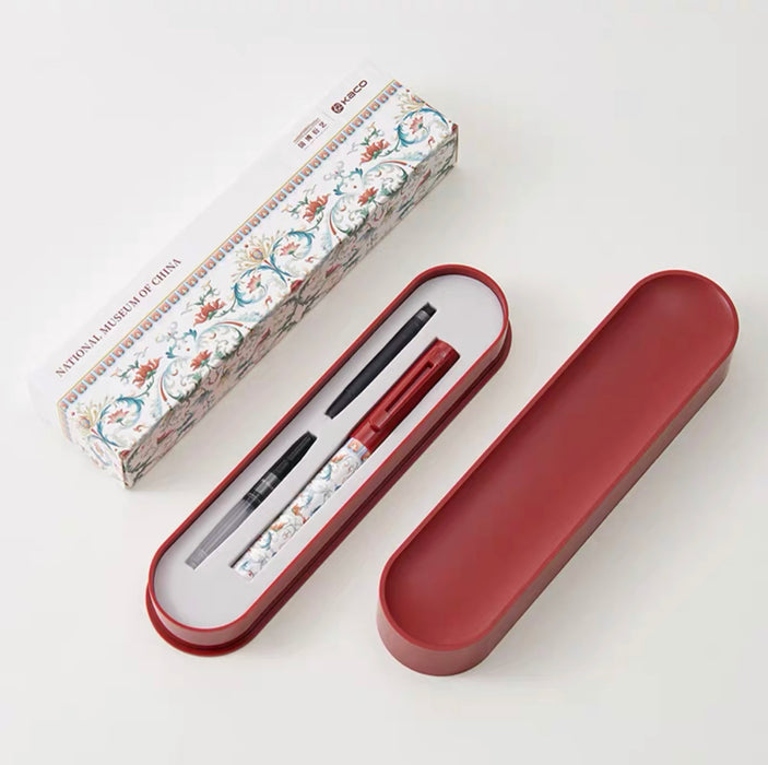 KACO x National Museum Stainless Steel Tip Fountain Pen Gift Box - Enamel KACO国家博物馆联名款钢笔礼盒 珐琅彩 不锈钢EF明尖