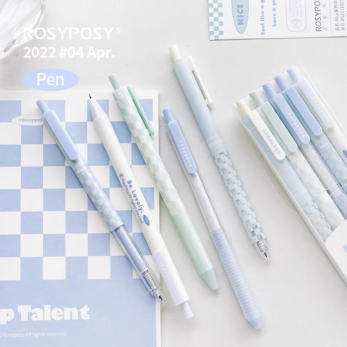 RosyPosy Gel Ink Pen 棋盘格中性笔