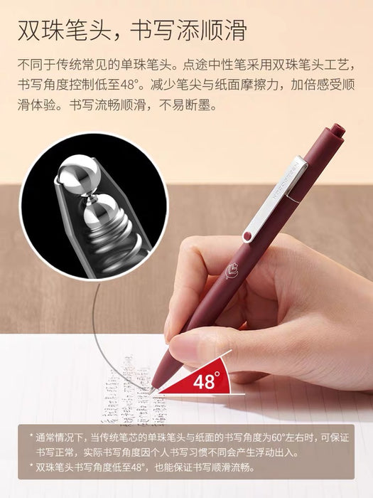 KACO MIDOT Series Fast Drying Gel Ink Pen Set - City Coffee - 0.5mm Black Ink KACO MIDOT点途 城市咖啡 中性笔3支装按动式0.5黑芯