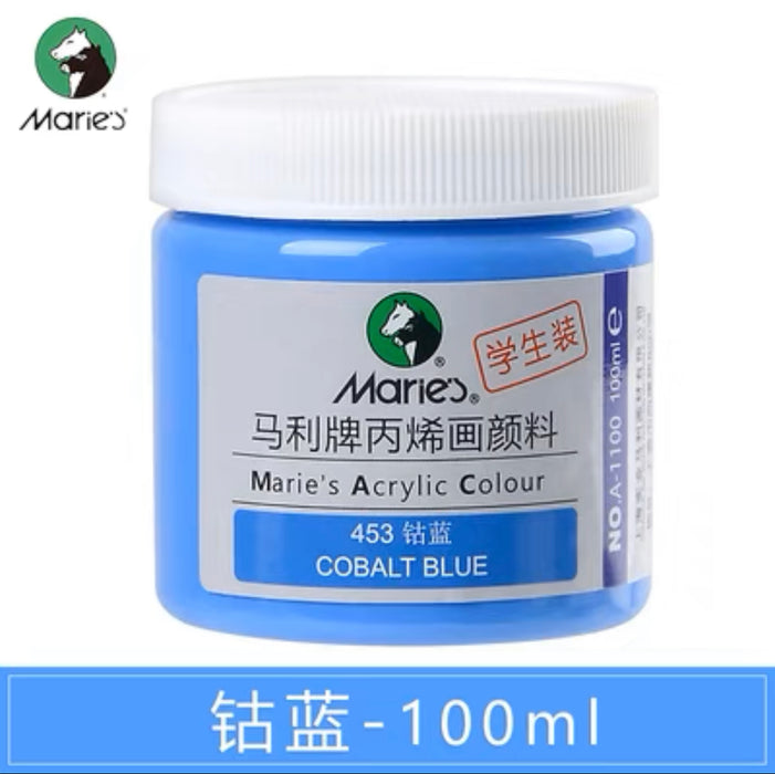 Marie’s Acrylic Color Cobalt Blue 453 马利丙烯颜料100ml罐装 钴蓝