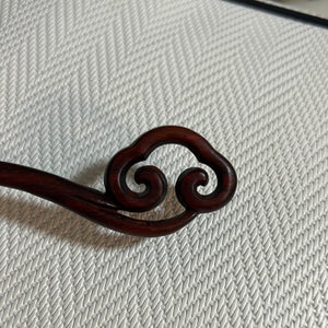 紫光檀木雕刻发簪