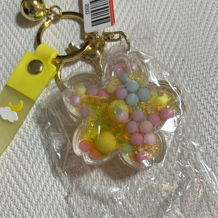 入油亚克力钥匙扣樱花马卡龙泡泡柠檬黄