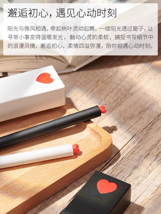 KACO First Love Series Gel Ink Pen - 0.5mm Black Ink - White KACO First Love 初心中性笔 白色