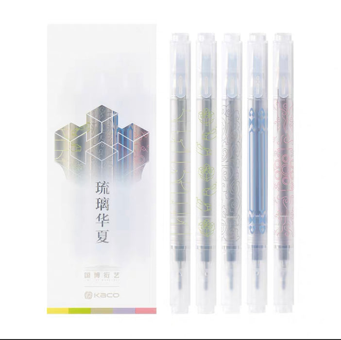 KACO & National Museum Double-headed Highlighter - 5pcs KACO国家博物馆联名 书源双头荧光笔 5支装 锦绣东方