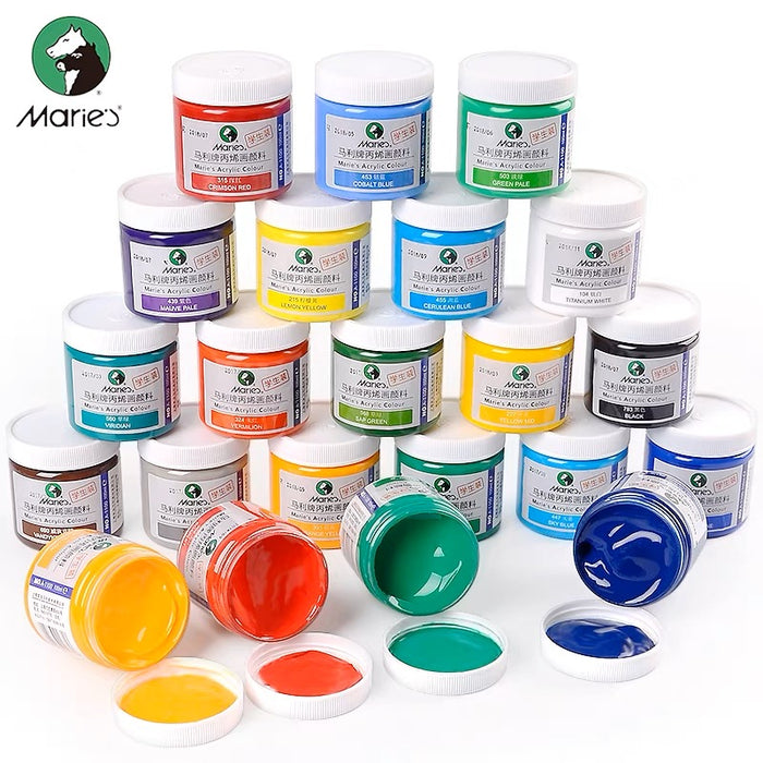 Marie’s Acrylic Color Vermilion 324 马利丙烯颜料100ml罐装 朱红