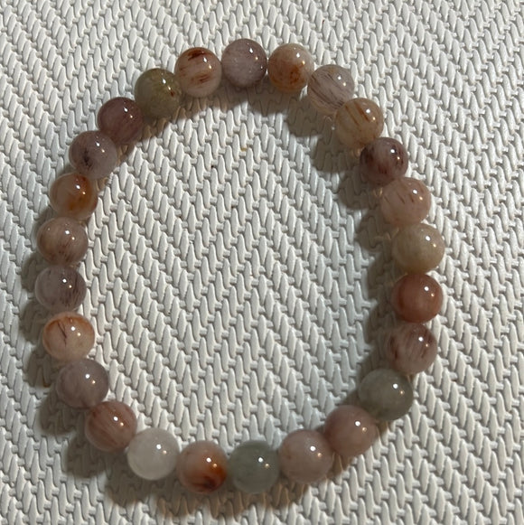 彩兔毛单圈手串