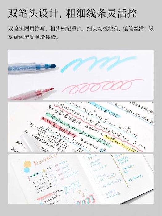 KACO & National Museum Double-headed Highlighter - 5pcs KACO国家博物馆联名 书源双头荧光笔 5支装 锦绣东方