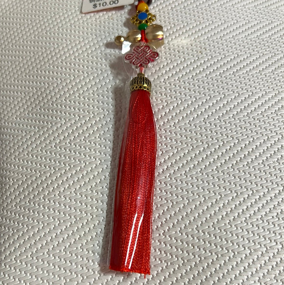 铜葫芦景泰蓝中国结流苏挂饰大红