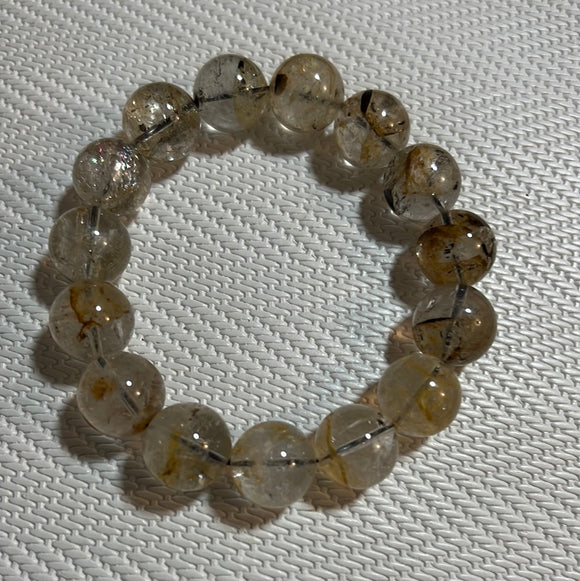 油胆闪灵钻单圈手串