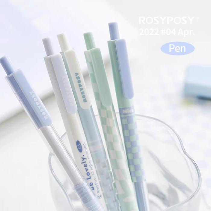 RosyPosy Gel Ink Pen 棋盘格中性笔