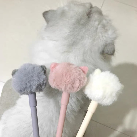有猫 猫咪后脑勺 中性笔 颜色随机