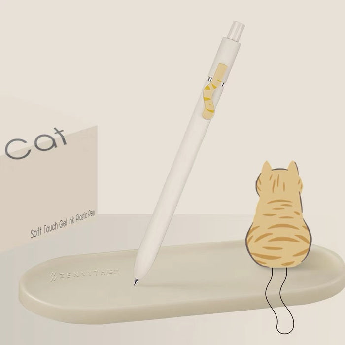 ZENYTH Cute Cat Gel Ink Pen Set - 0.5mm Black Ink 4 Pcs 赞仕萌猫中性笔套装 0.5mm黑色4支装
