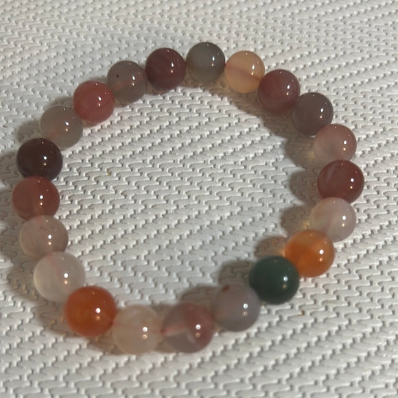 盐源玛瑙单圈手串
