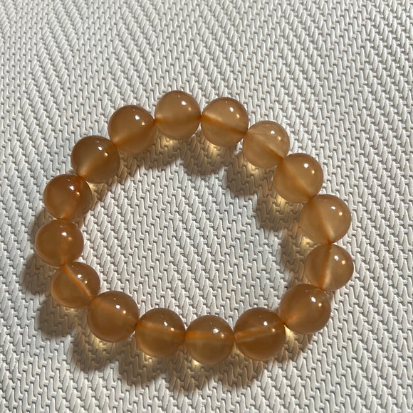 和田玉且末糖手串有证书