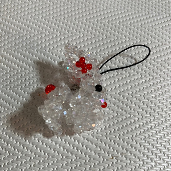 奥地利水晶挂饰兔子白色