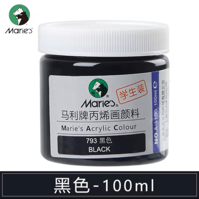 Marie’s Acrylic Color Black 793 马利丙烯颜料100ml罐装 黑色