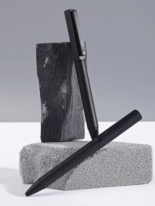 FIZZ FZ44011D-H Gel Ink Pen - Black 飞兹旋转出芯棱静中性笔 黑夜黑