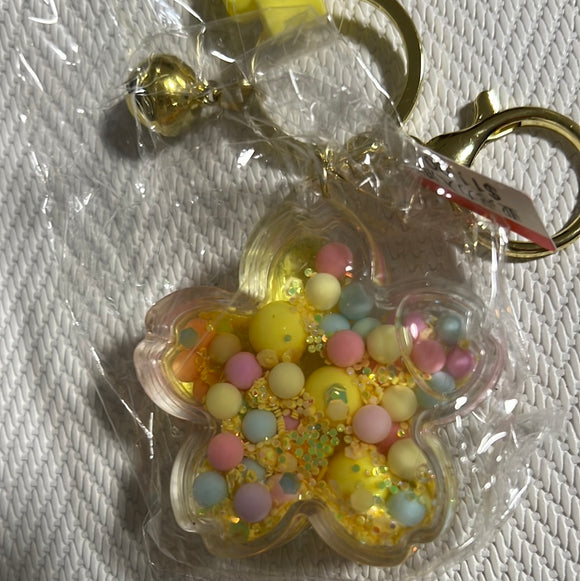 入油亚克力钥匙扣樱花马卡龙泡泡柠檬黄
