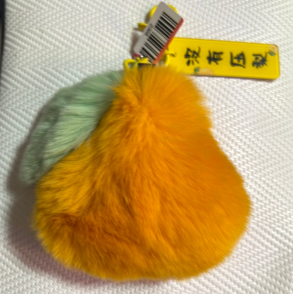 獭兔毛没有压梨挂饰姜黄
