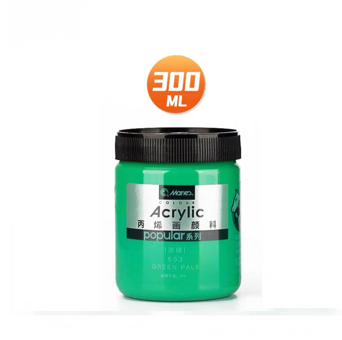 Marie’s Acrylic Color Green Pale 503 马利丙烯颜料300ml罐装 淡绿 新包装