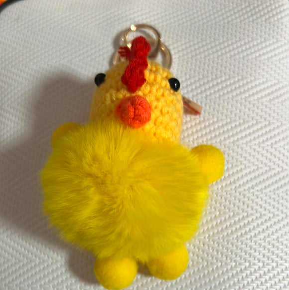 勾线獭兔毛小鸡挂饰