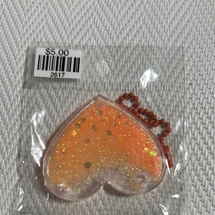 异形流沙咕盘心形橘色